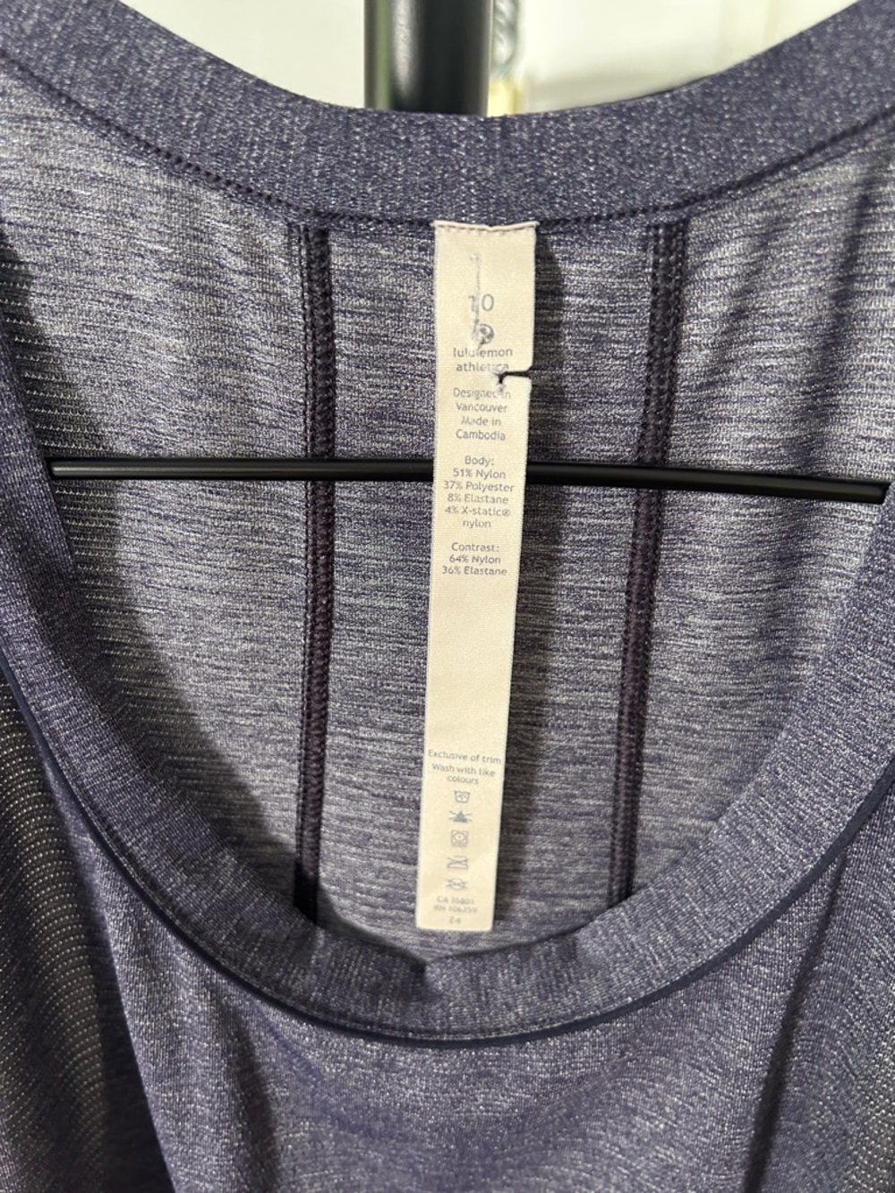 Lululemon Muscle Tank. Size 10. PTP 20” - Picture 3 of 4